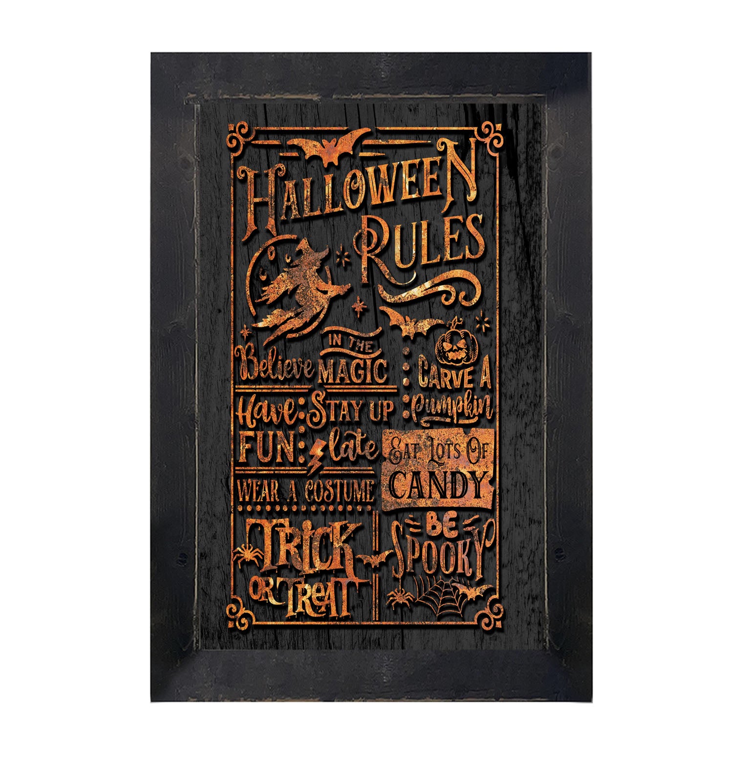 Halloween Rules - Framed art