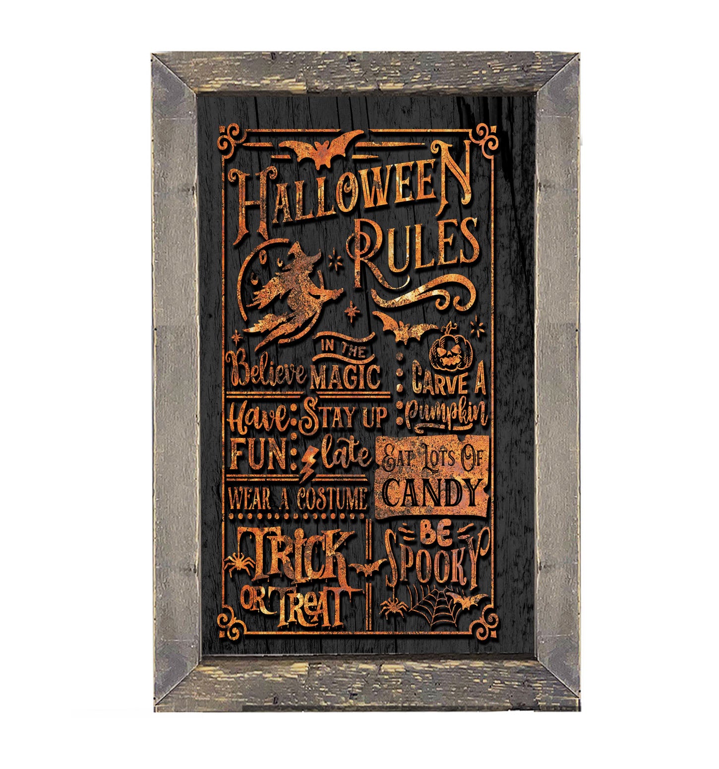 Halloween Rules - Framed art