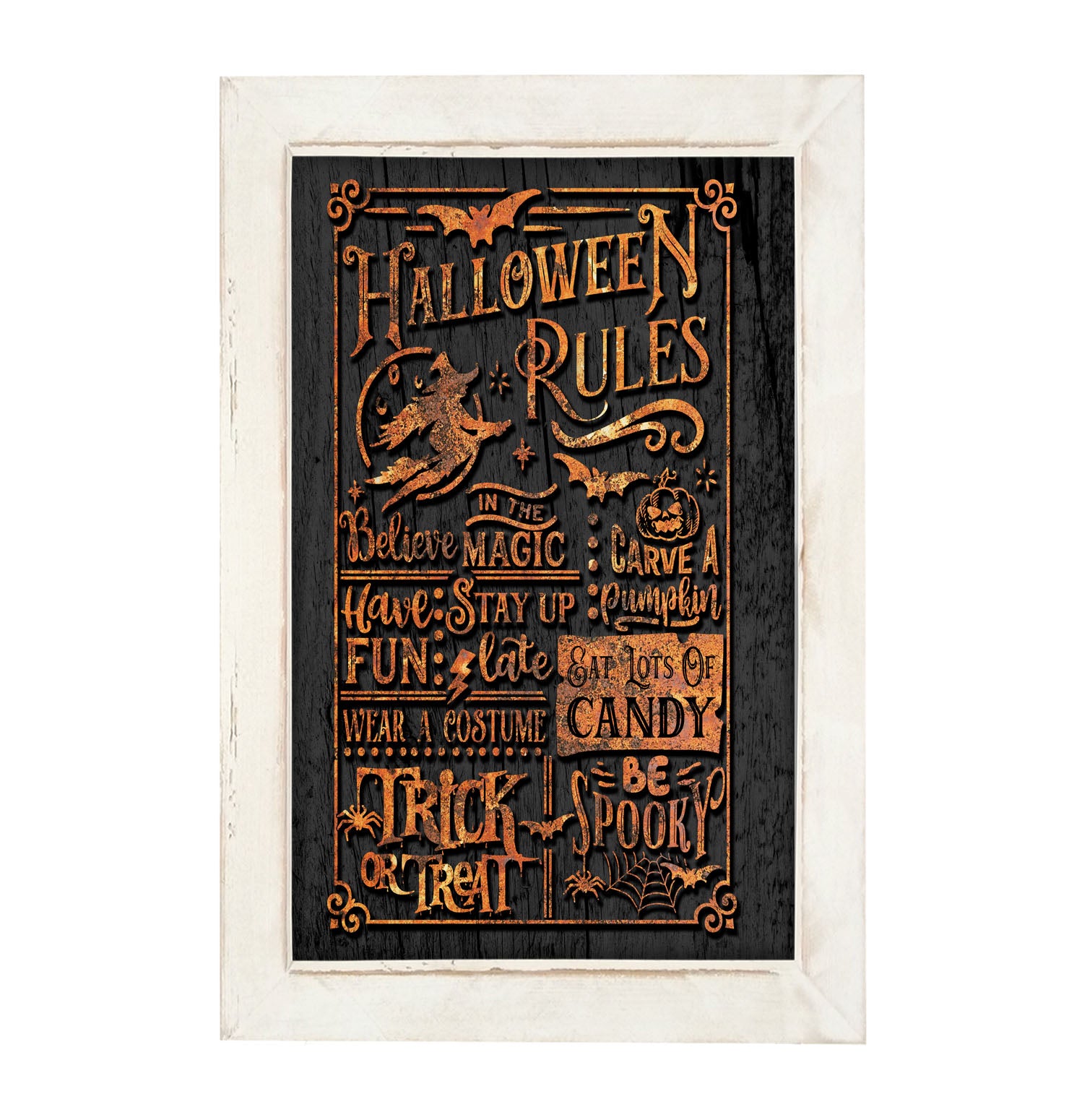 Halloween Rules - Framed art