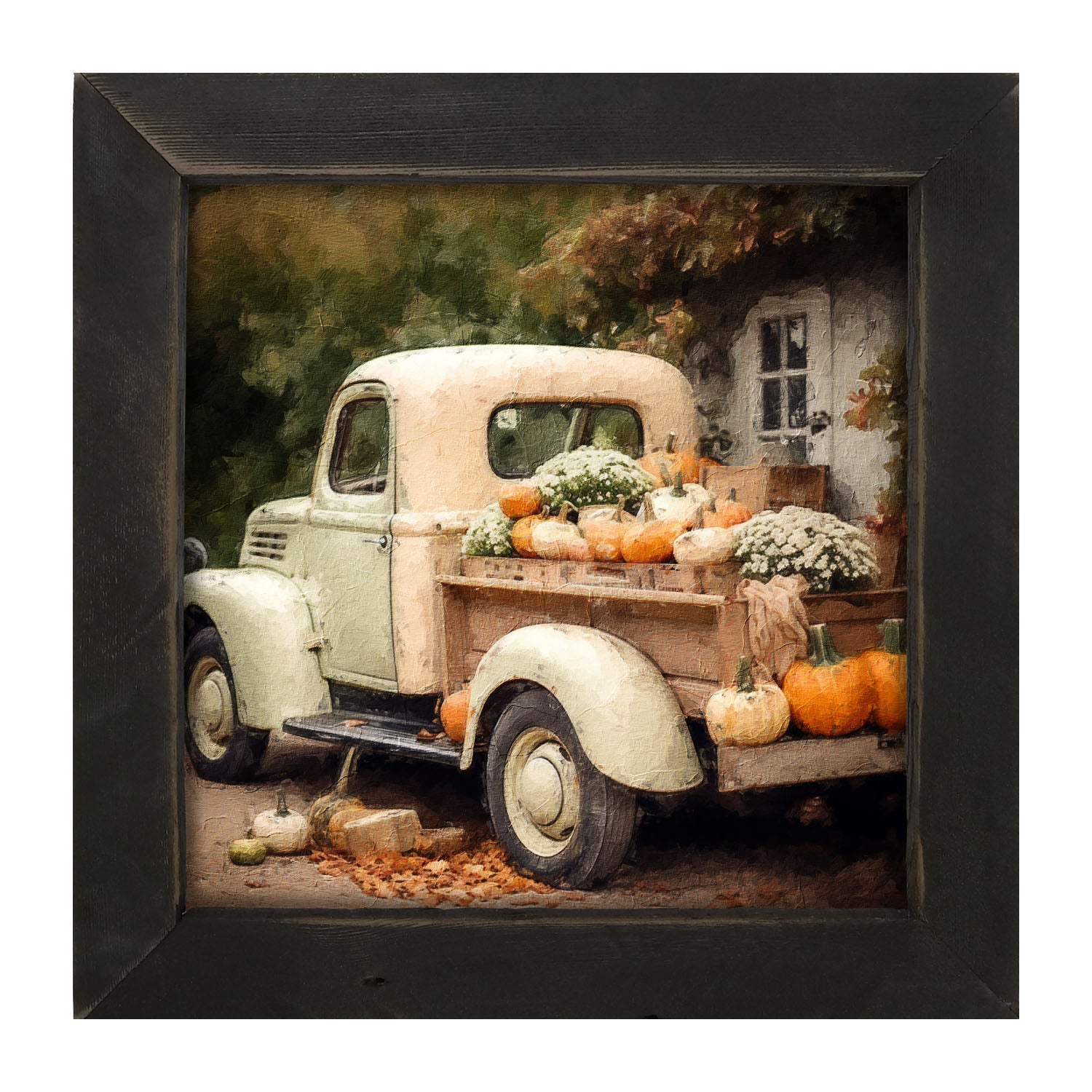 Pink and White Truck - Framed Art