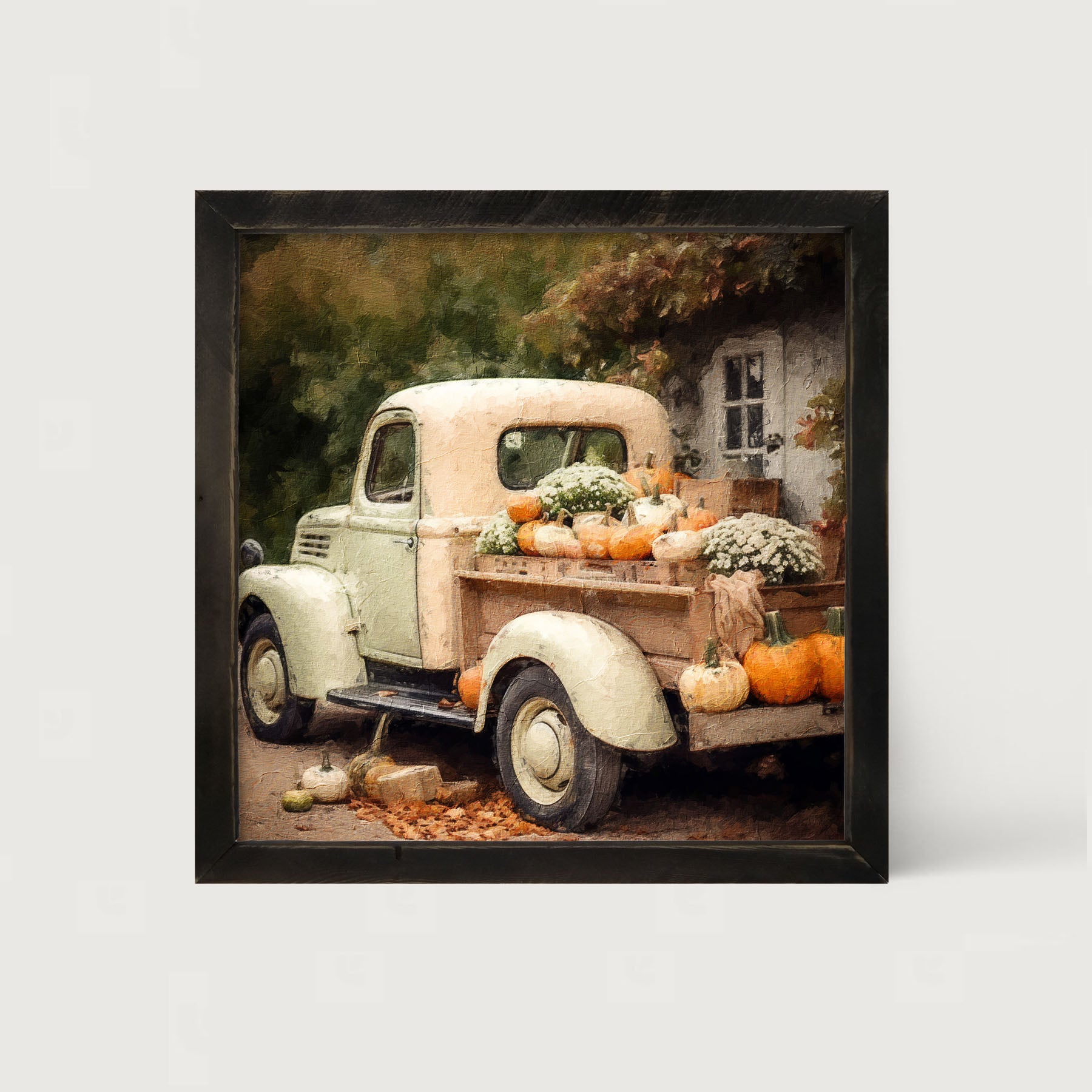 Pink and White Truck - Framed Art