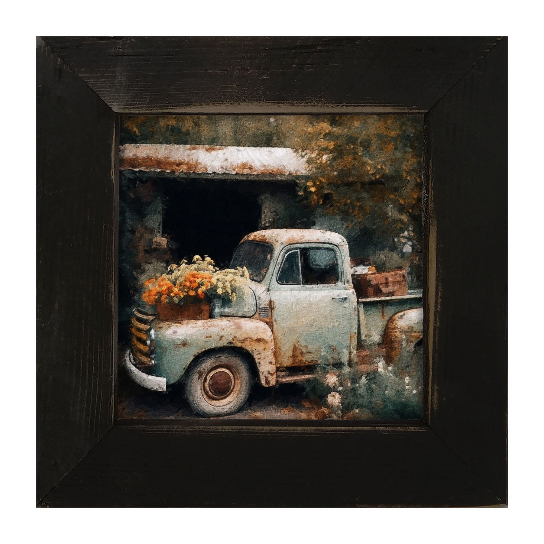 Truck with Flowers - Framed Art