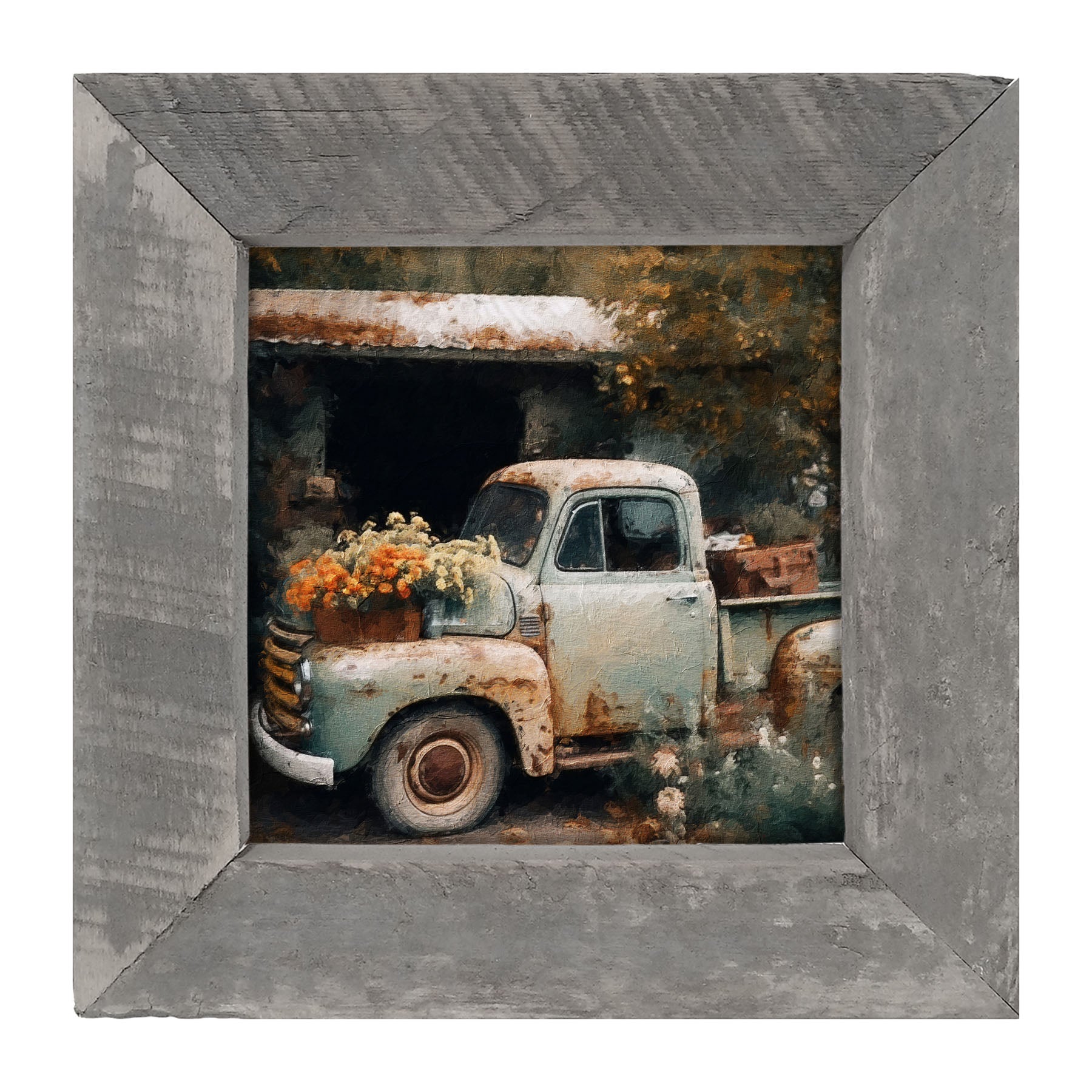 Truck with Flowers - Framed Art