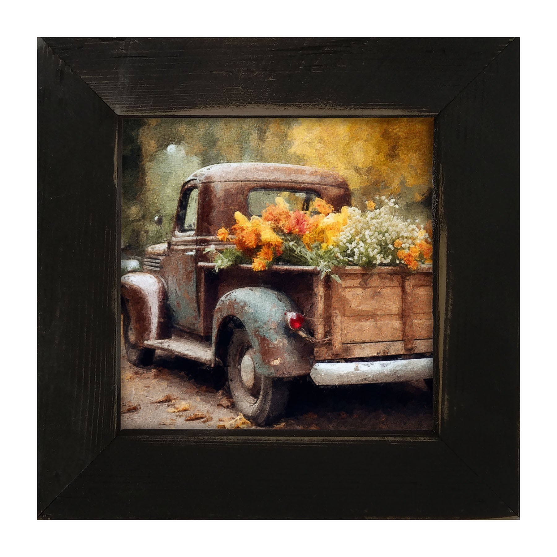 Rusty Truck with Flowers - Framed Art