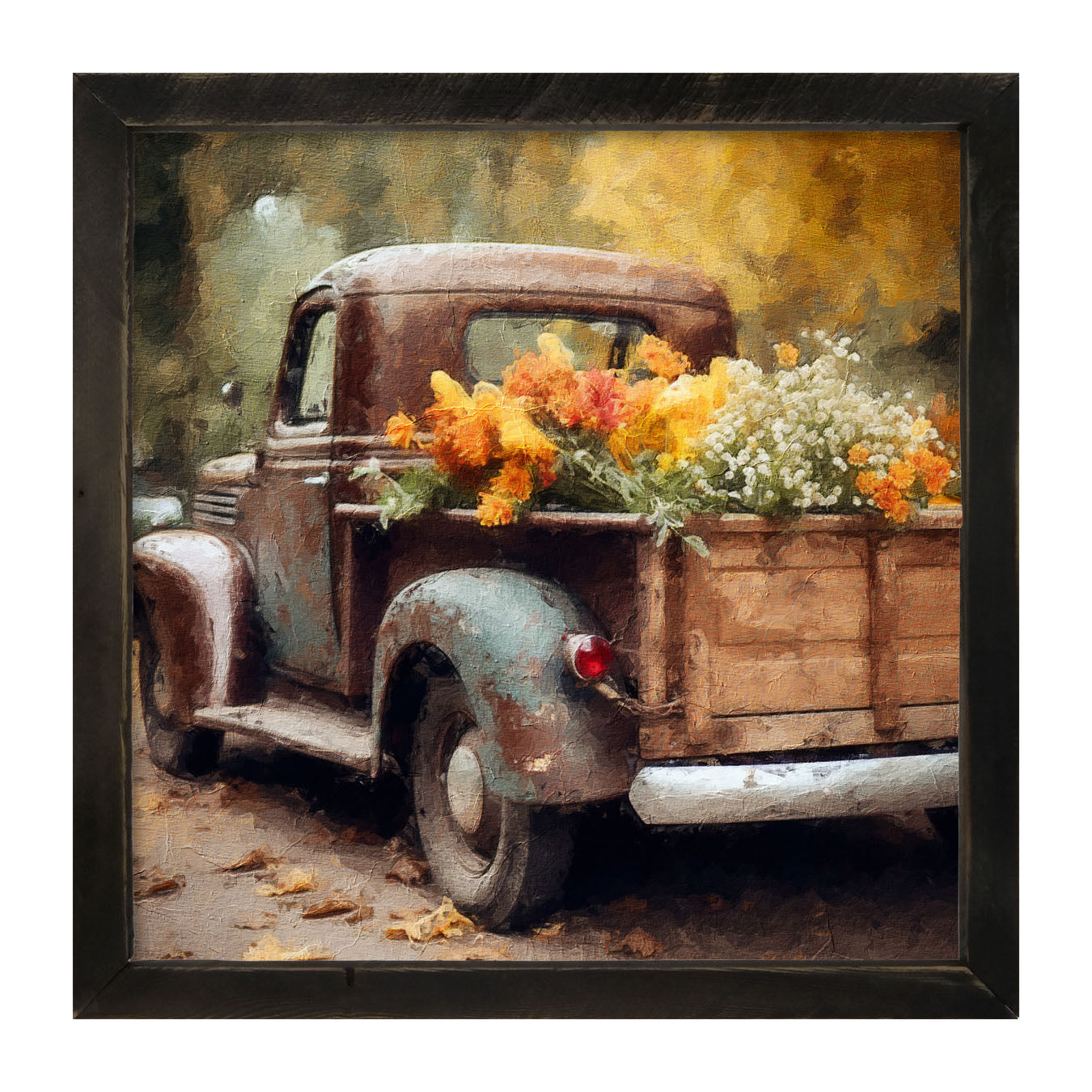 Rusty Truck with Flowers - Framed Art