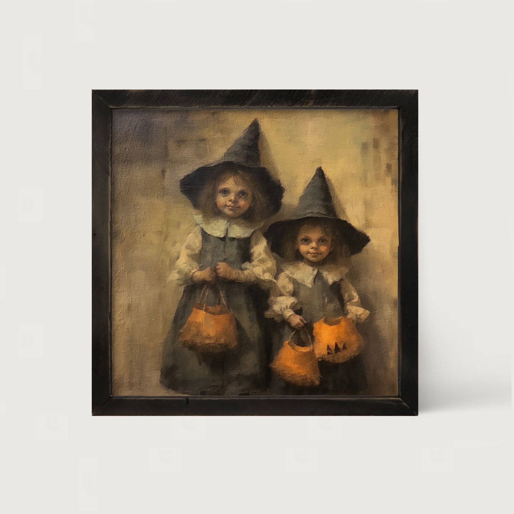 Trick or Treating Witches - Framed Art