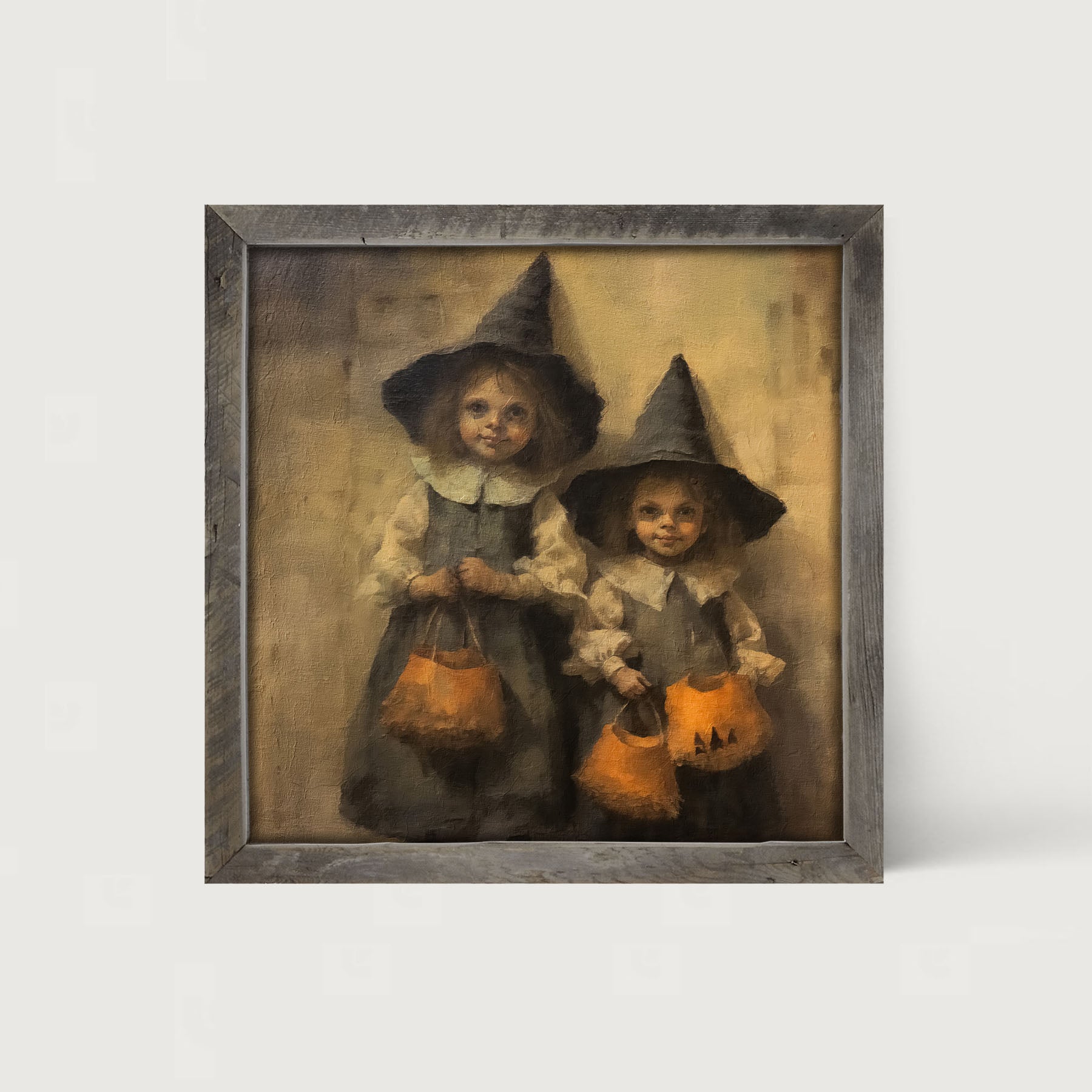 Trick or Treating Witches - Framed Art