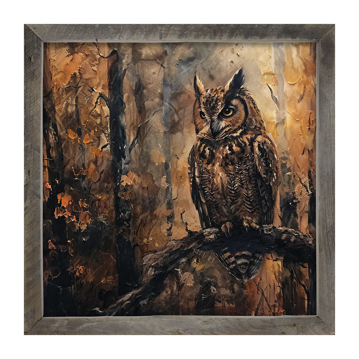 Rustic Owl - Framed Art
