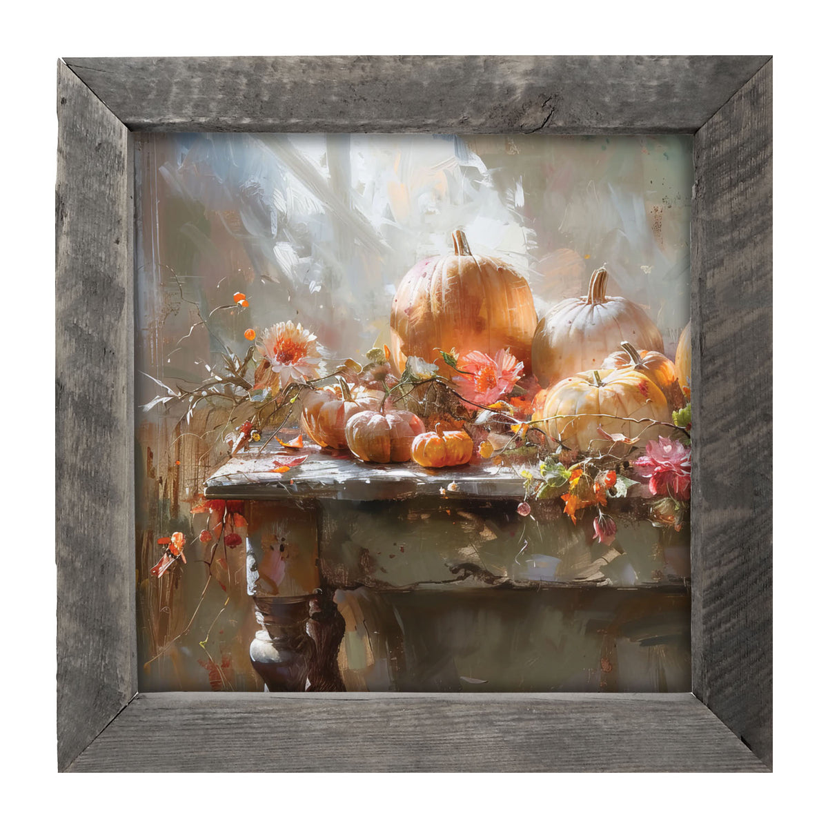 Farm Table Pumpkins - Framed Art