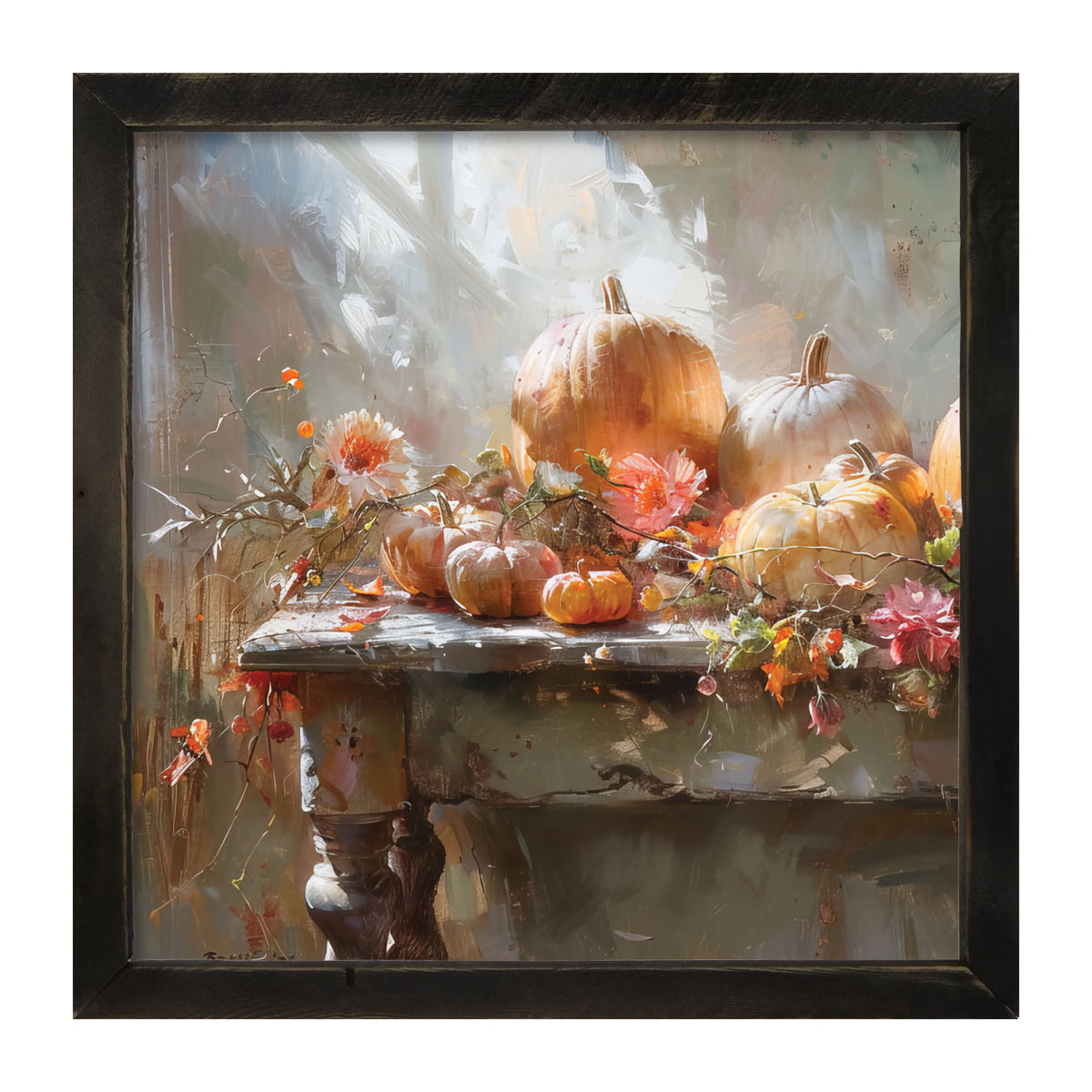 Farm Table Pumpkins - Framed Art