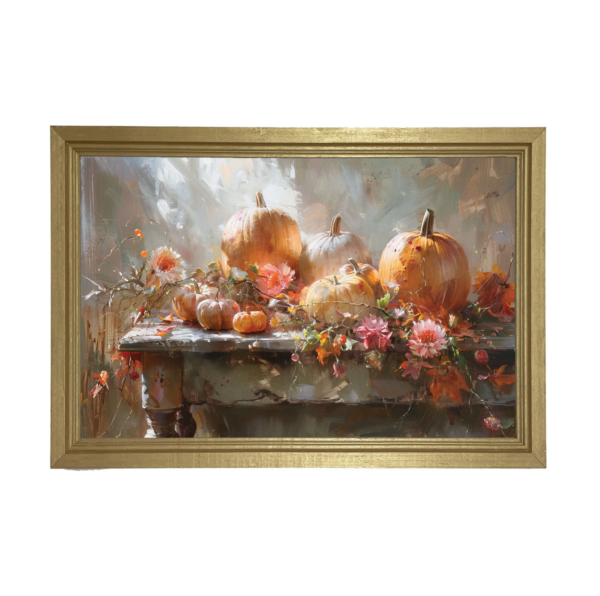 Farm Table Pumpkins - Framed Art