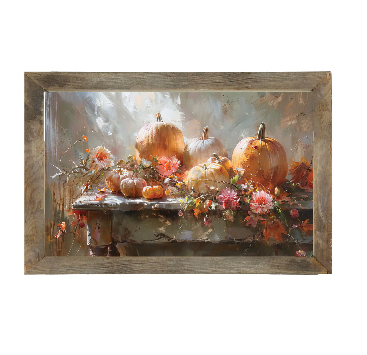 Farm Table Pumpkins - Framed Art
