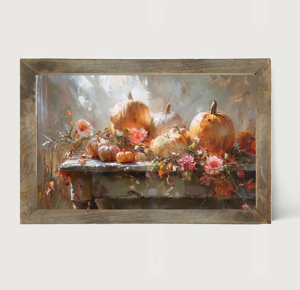 Farm Table Pumpkins - Framed Art