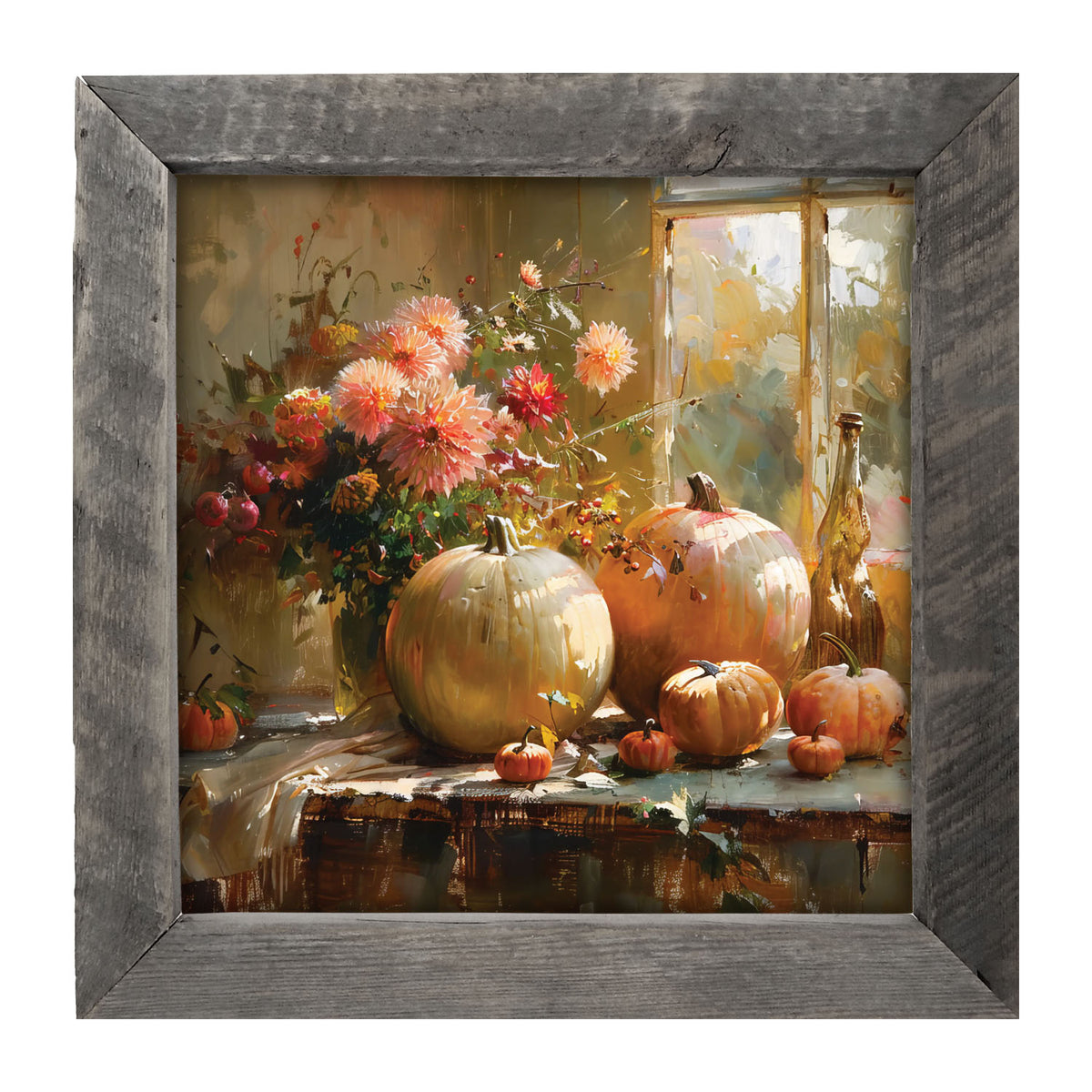 Farm Window Pumpkins - Framed Art