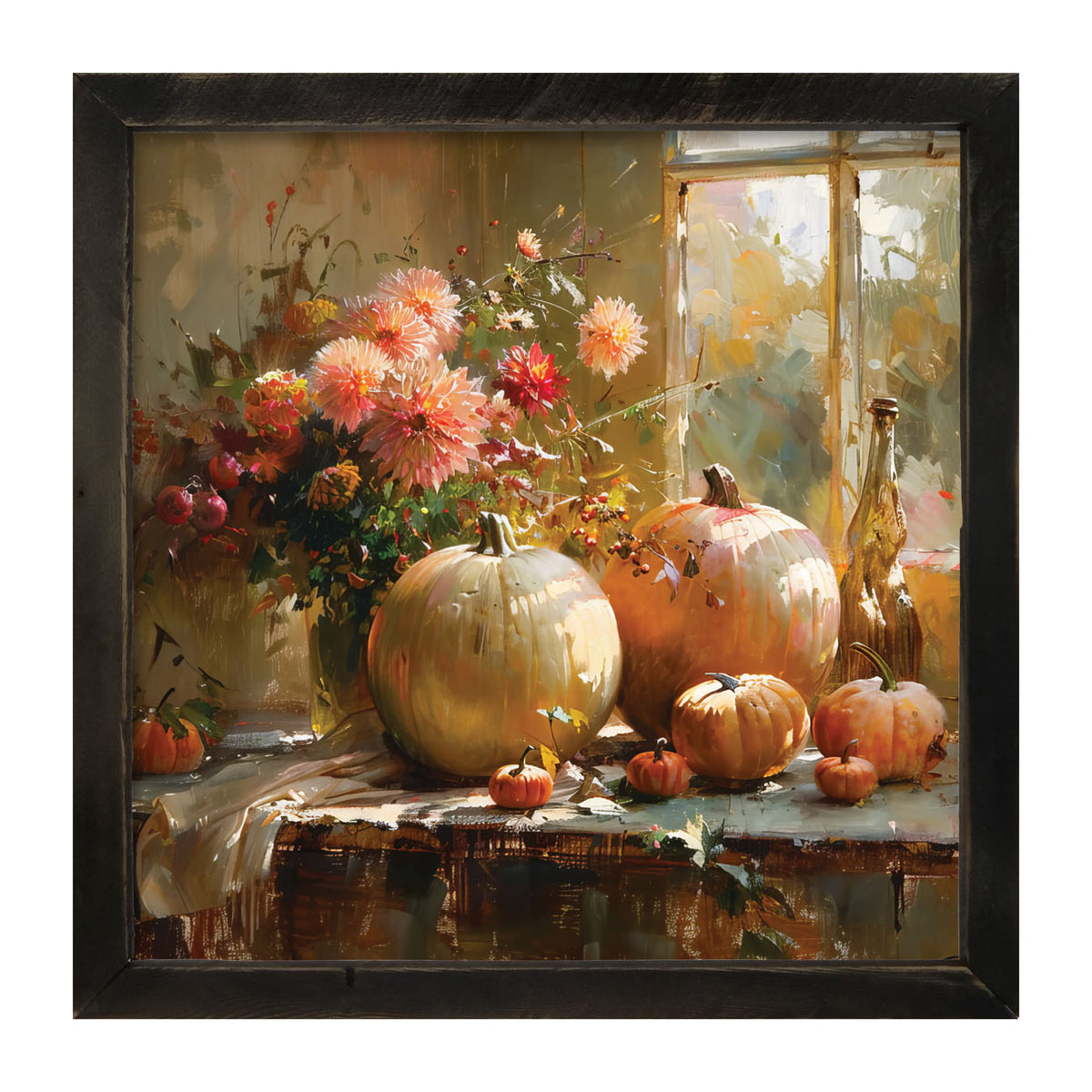 Farm Window Pumpkins - Framed Art