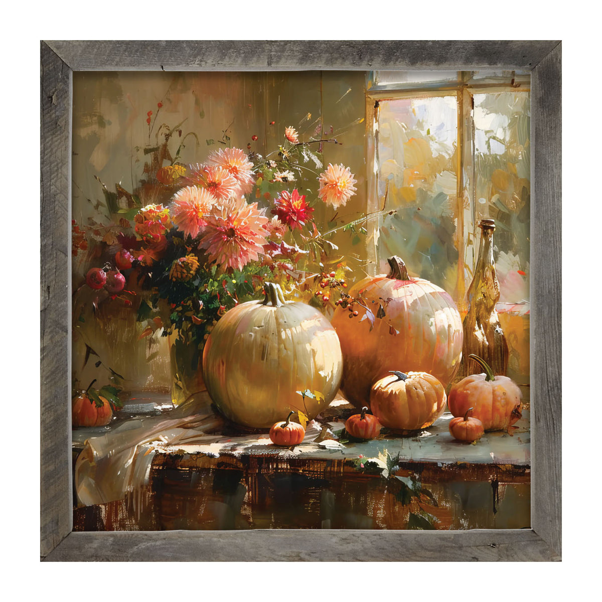Farm Window Pumpkins - Framed Art