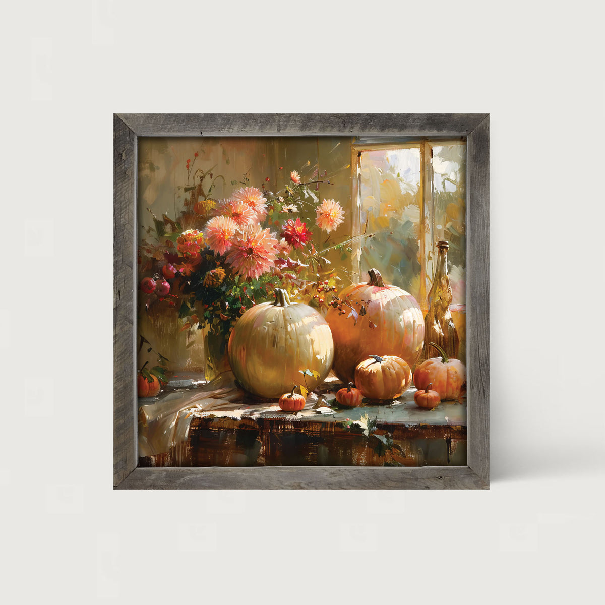 Farm Window Pumpkins - Framed Art