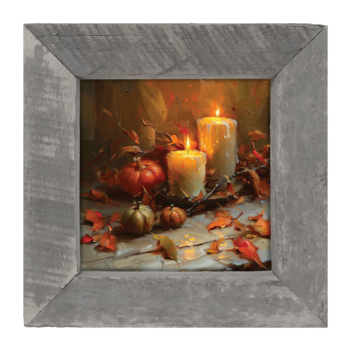 Candles and Pumpkins - Framed Art