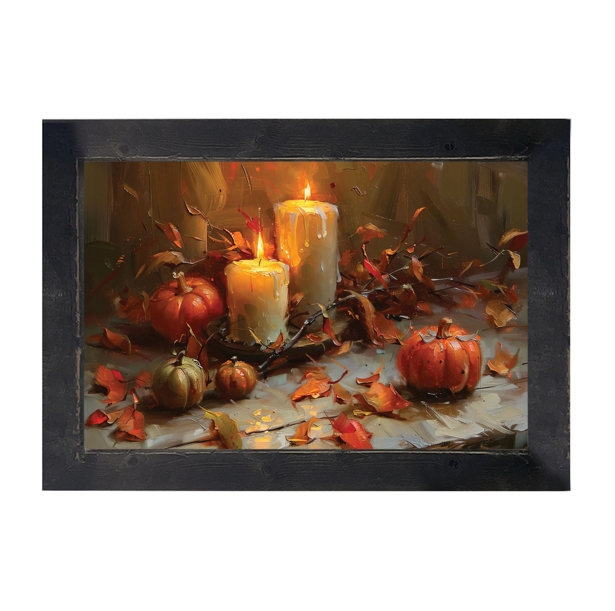 Candles and Pumpkins - Framed Art