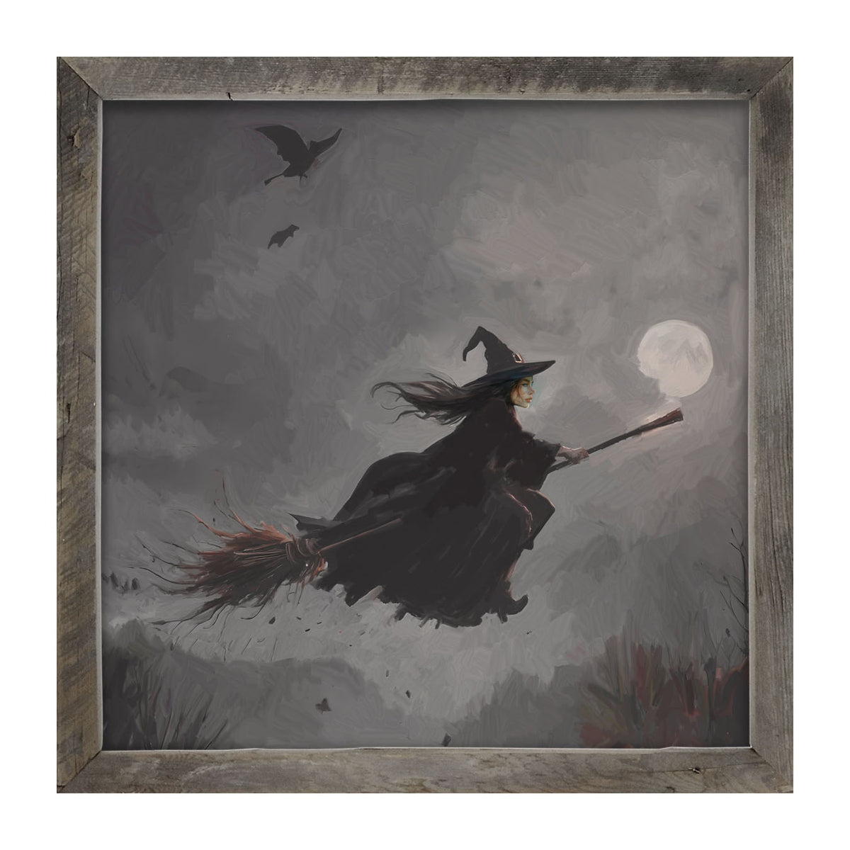 Moonlit Witch - Framed Art