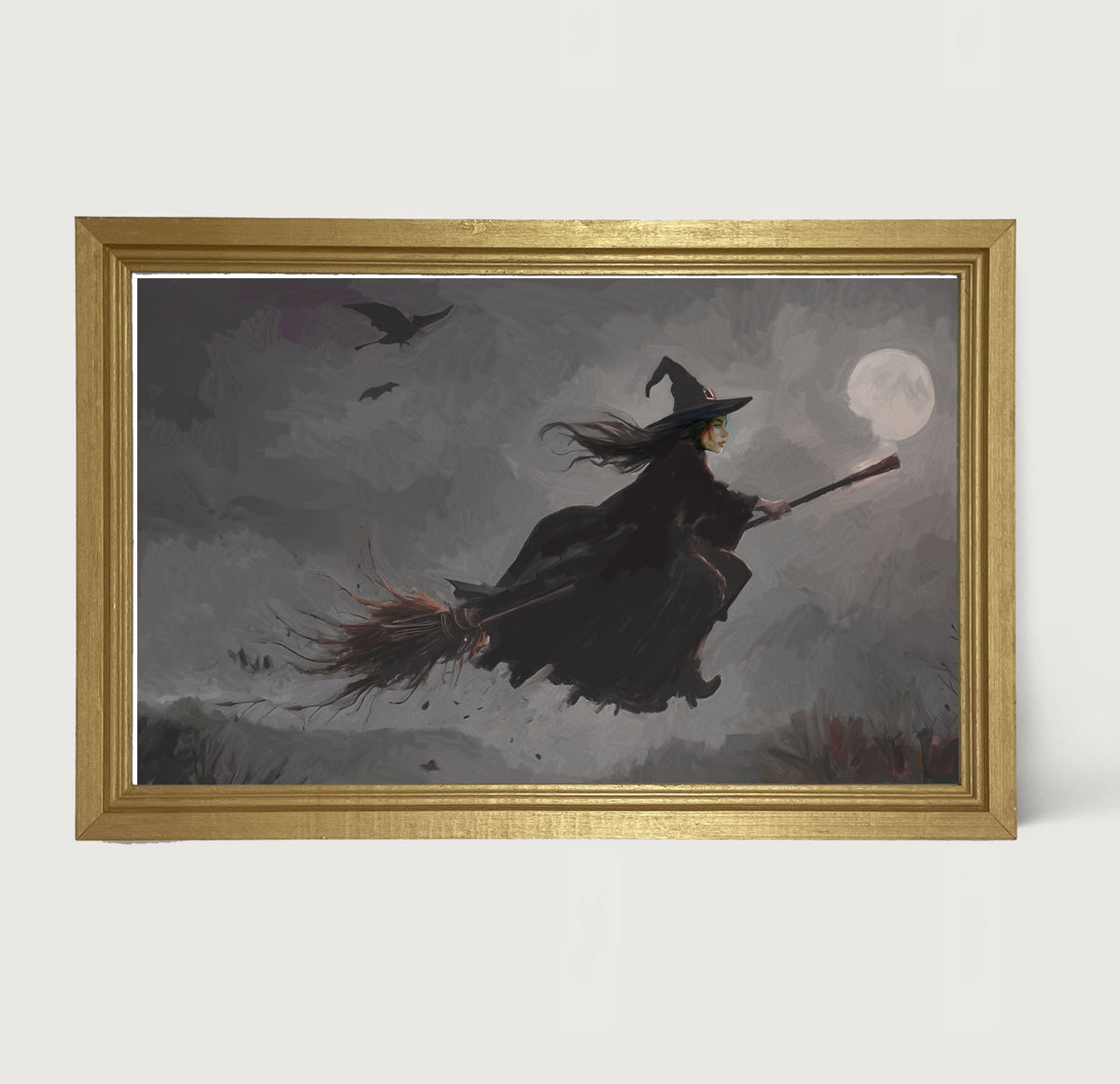 Moonlit Witch - Framed Art