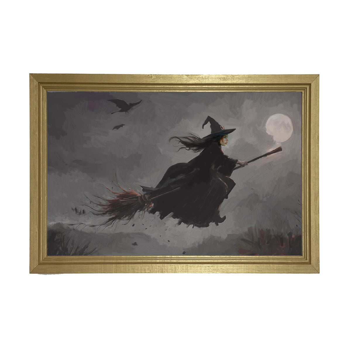 Moonlit Witch - Framed Art