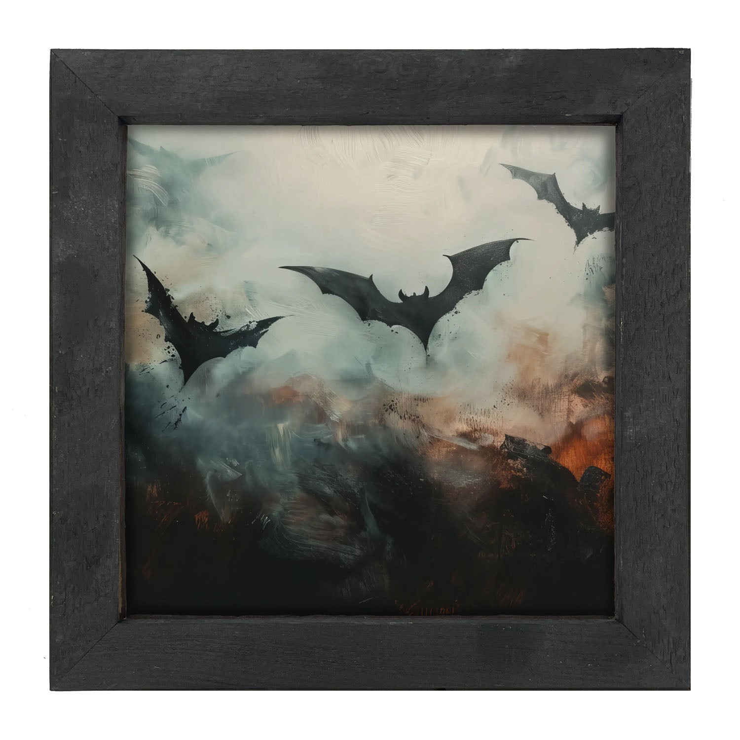 Bats in the moonlight - Framed Art