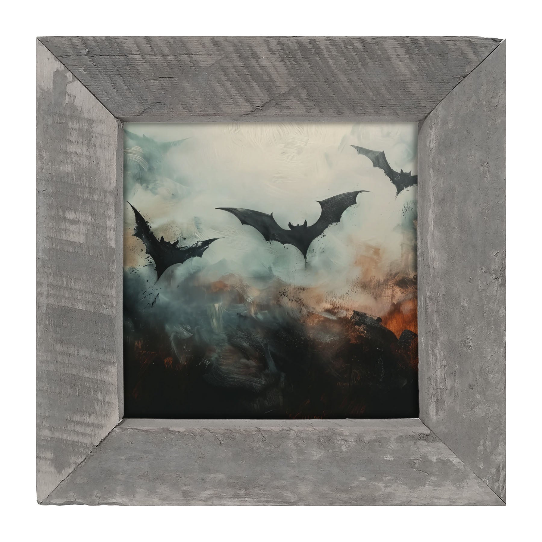 Bats in the moonlight - Framed Art