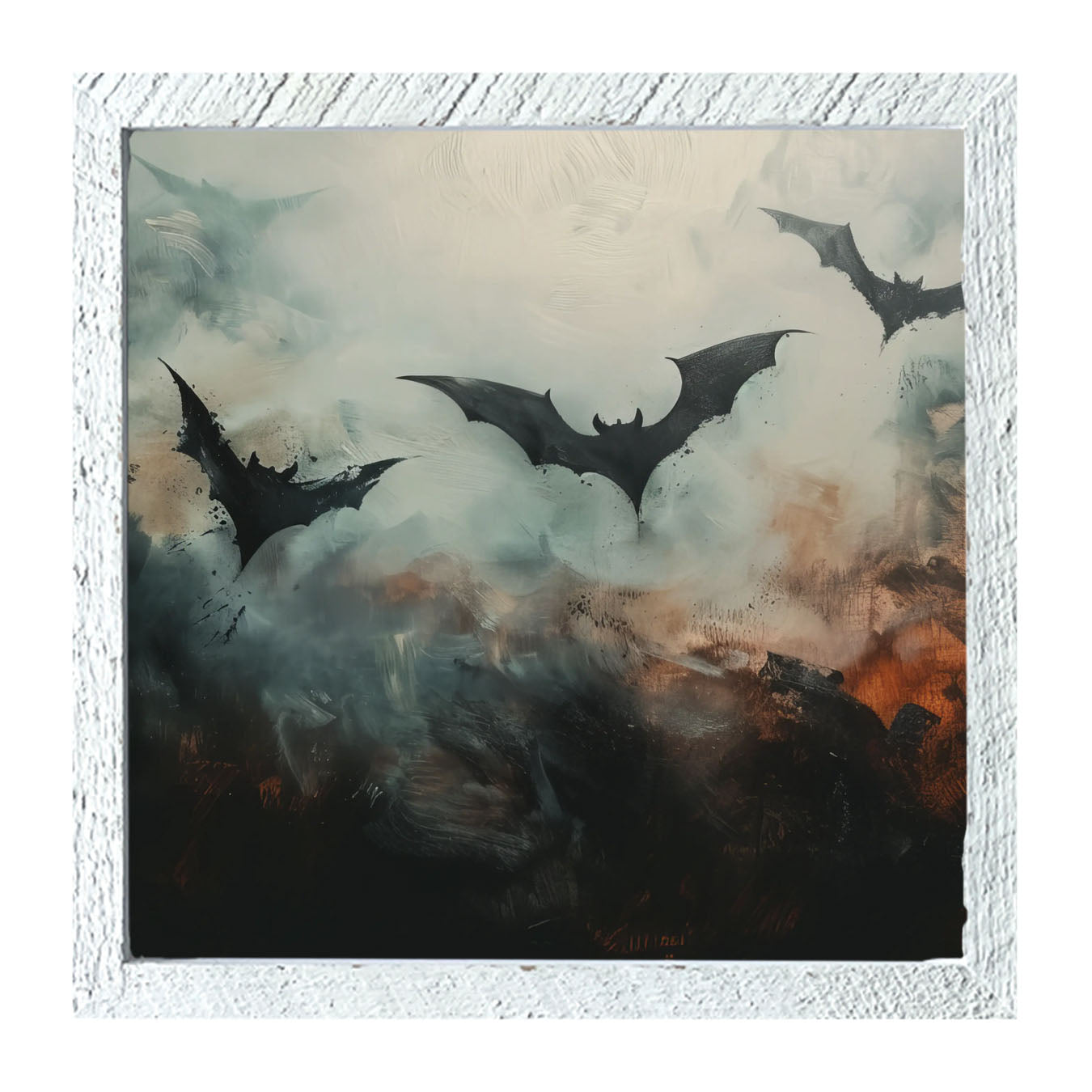 Bats in the moonlight - Framed Art