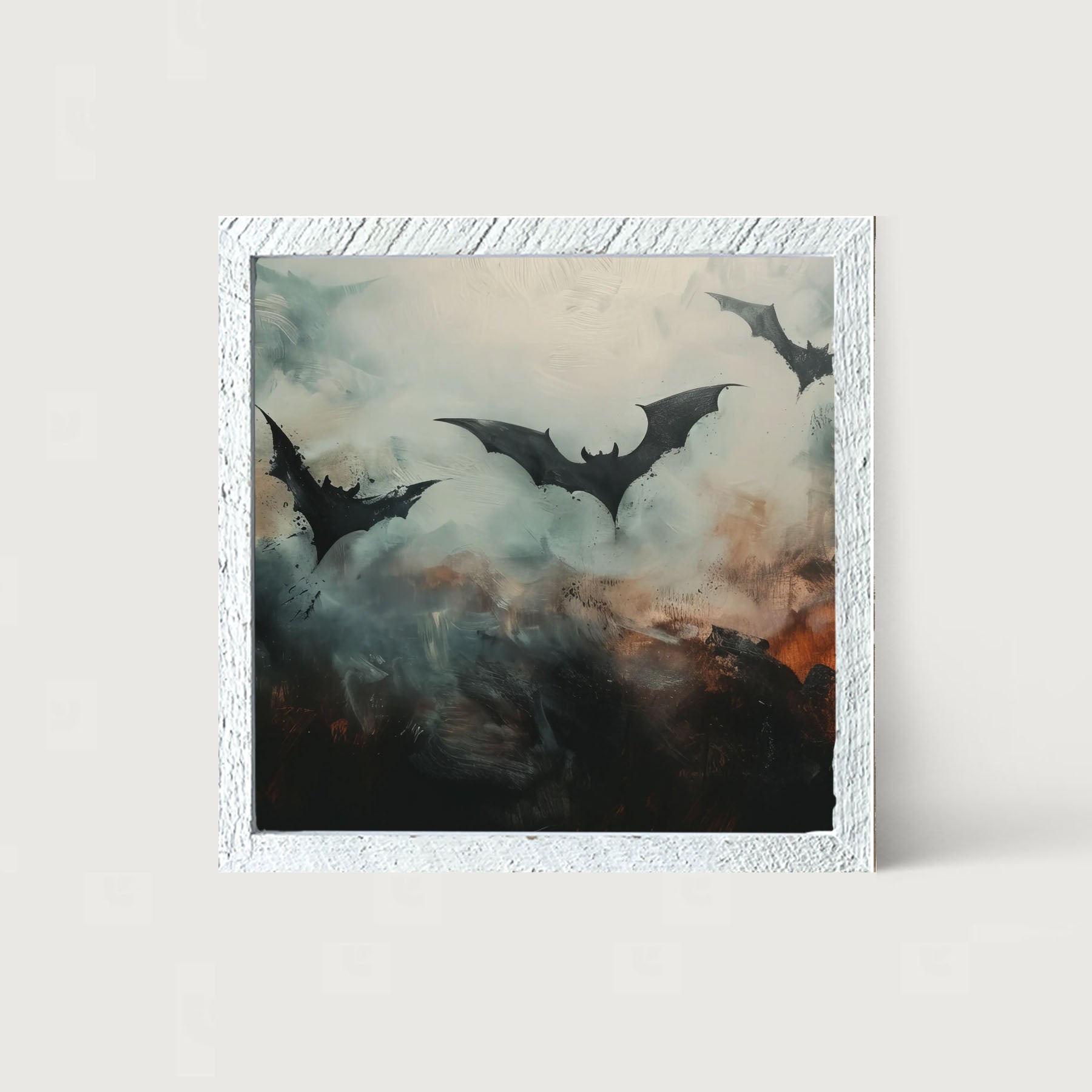 Bats in the moonlight - Framed Art