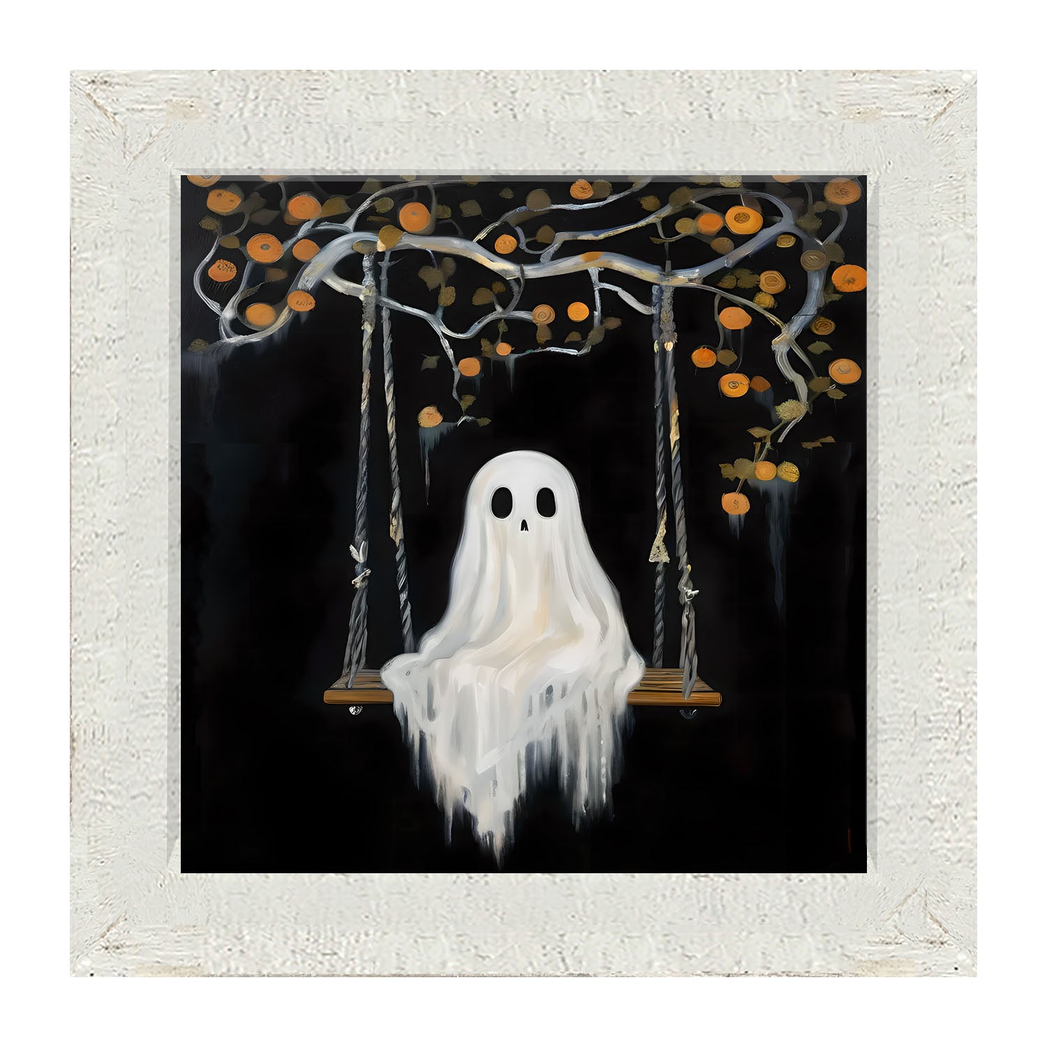 Ghost on a swing - Framed art