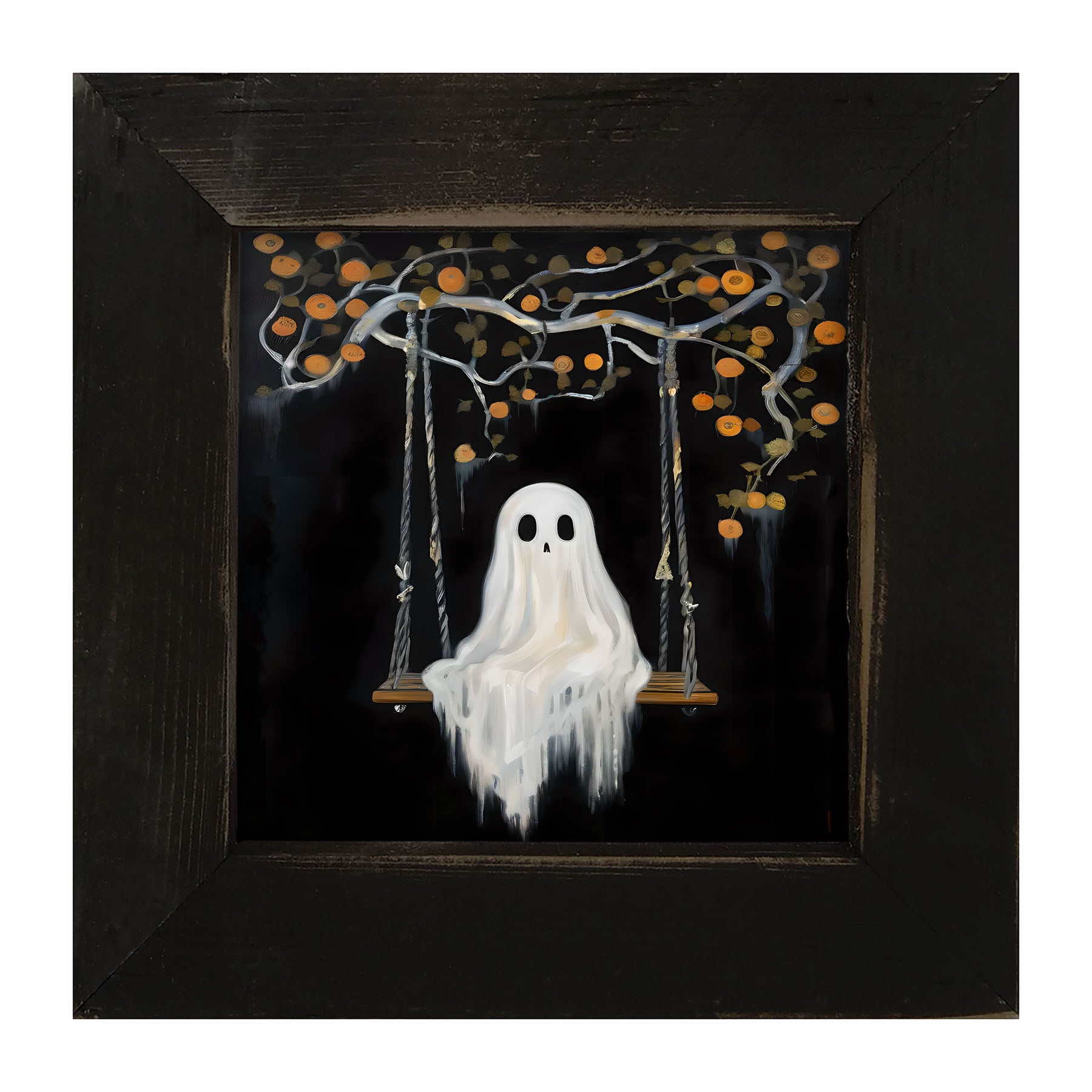 Ghost on a swing - Framed art
