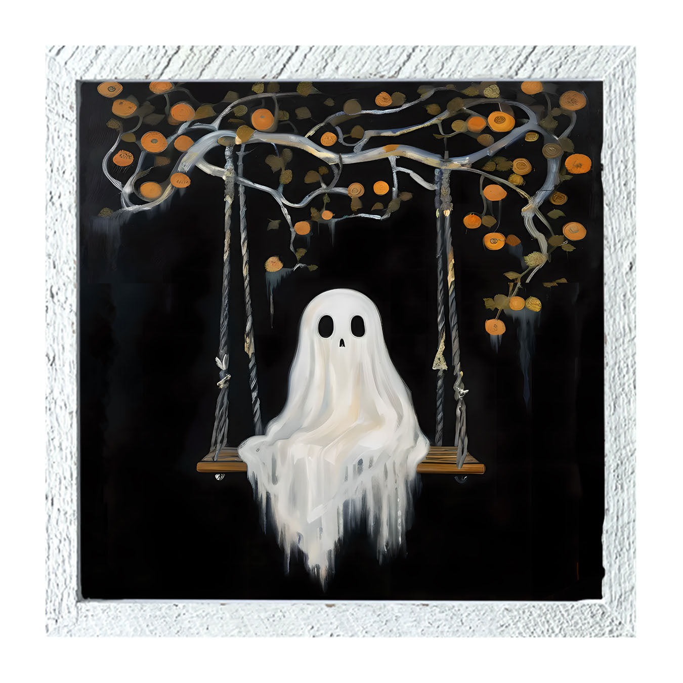 Ghost on a swing - Framed art
