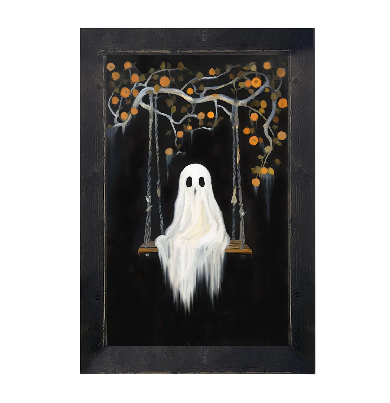 Ghost on a swing - Framed art