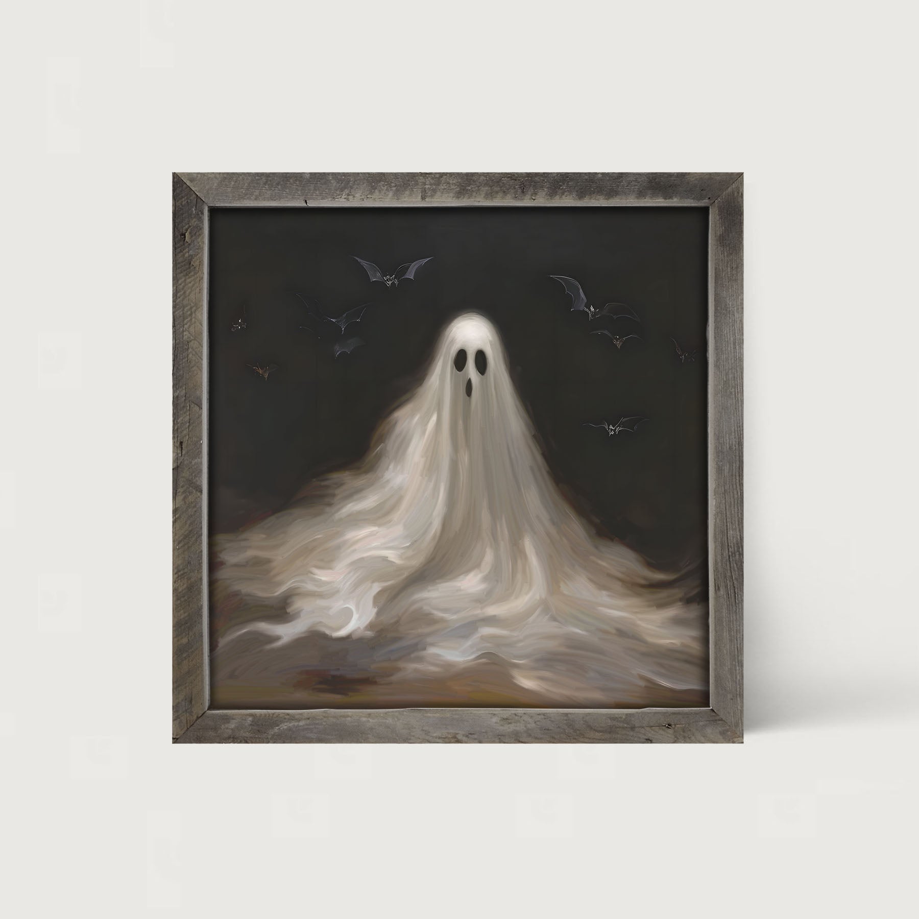 Ghost with Bats - Framed art