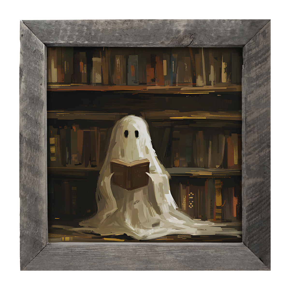 Library Ghost - Framed art