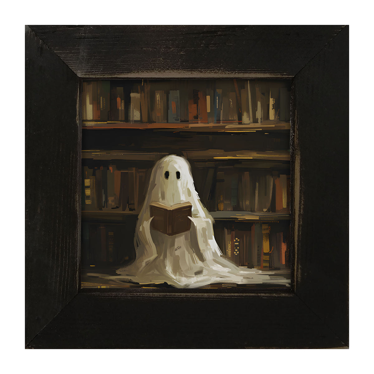 Library Ghost - Framed art