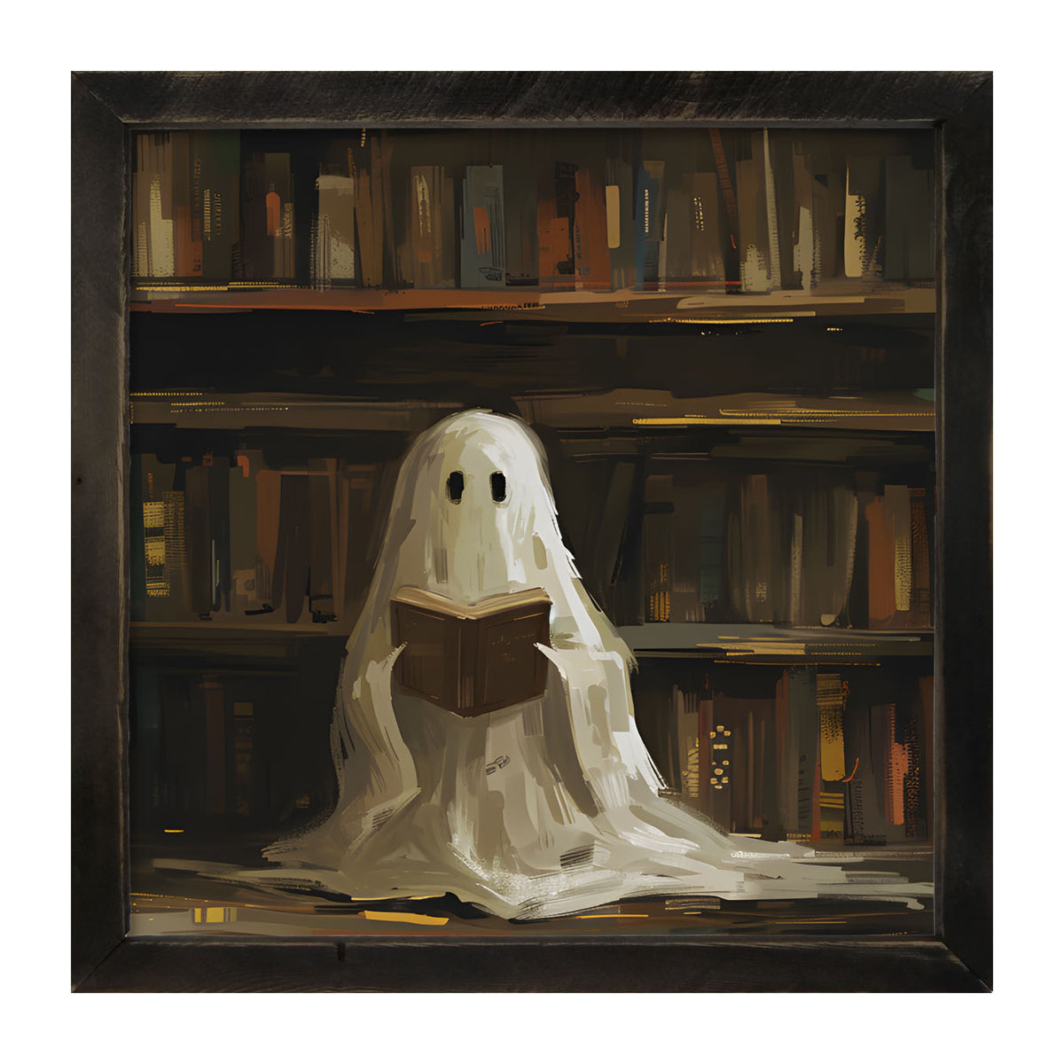 Library Ghost - Framed art