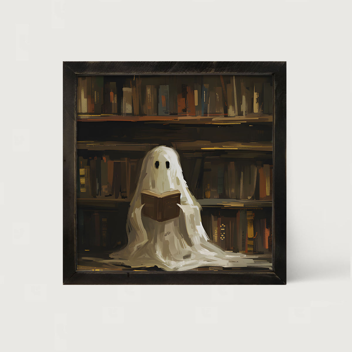 Library Ghost - Framed art