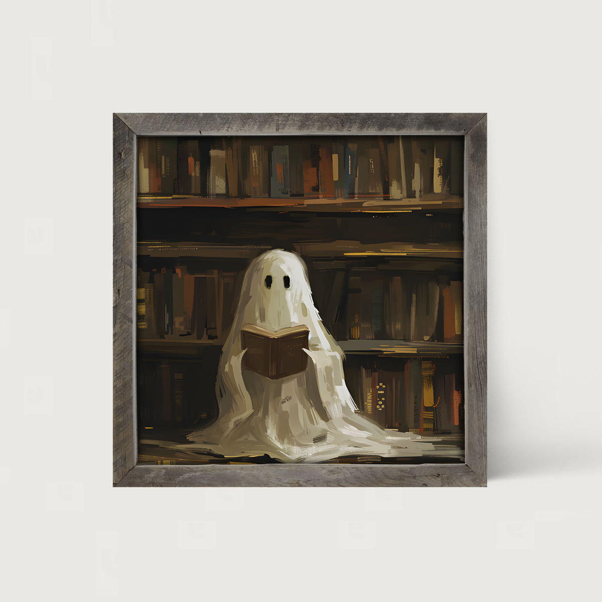 Library Ghost - Framed art