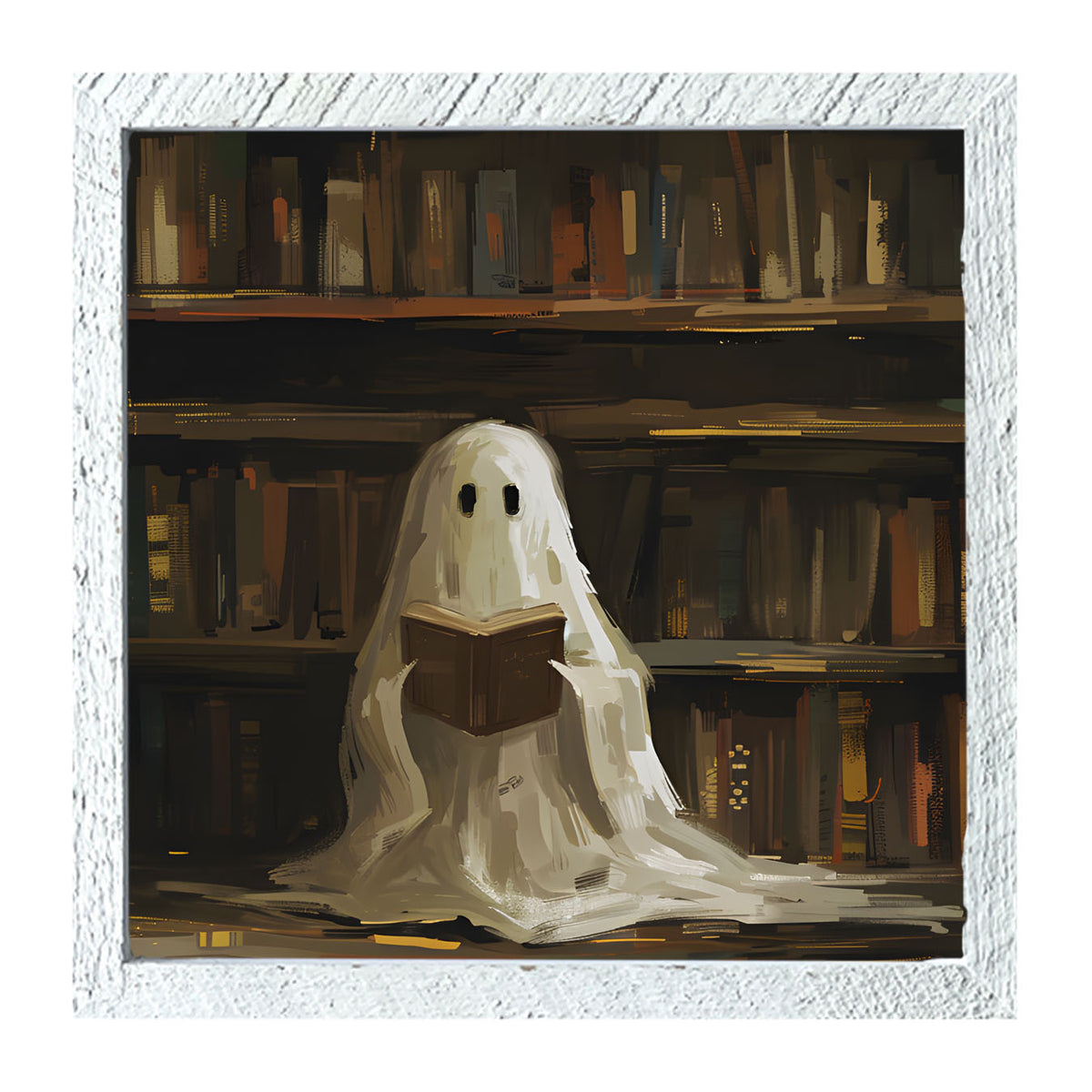 Library Ghost - Framed art