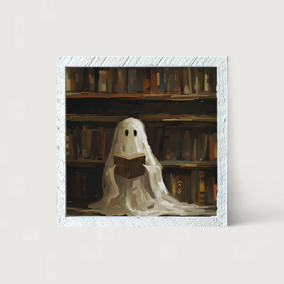 Library Ghost - Framed art