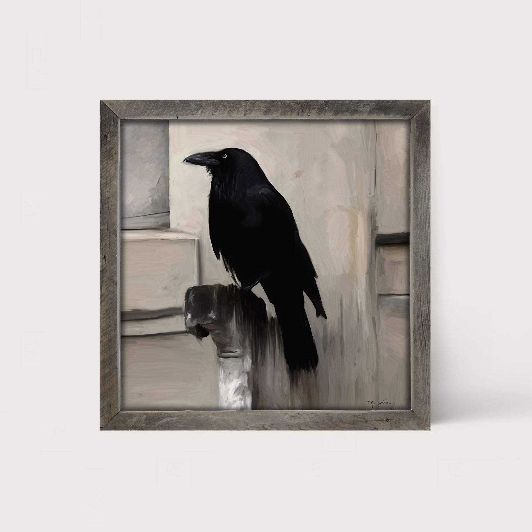 Perched Raven