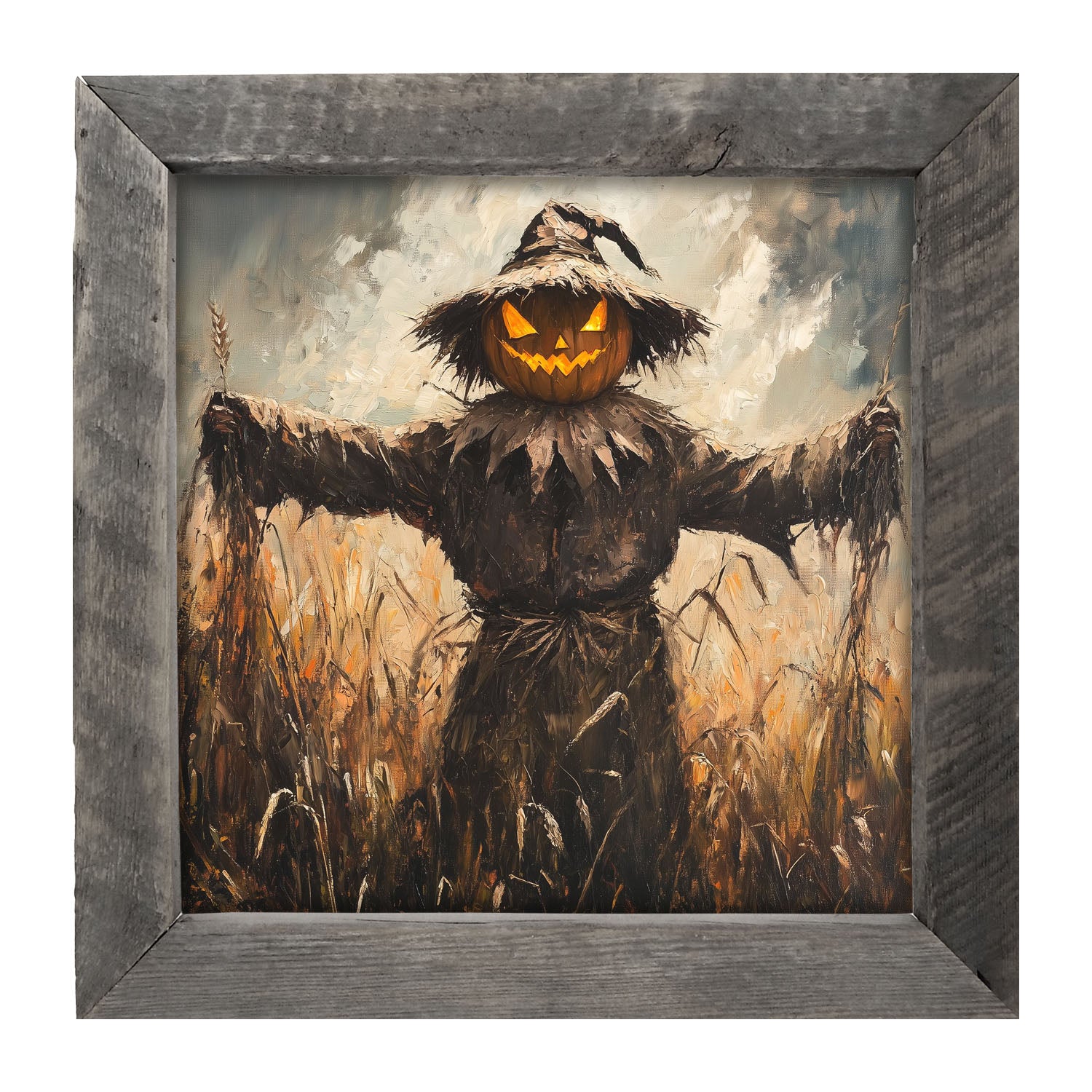 Halloween Scarecrow - Framed art
