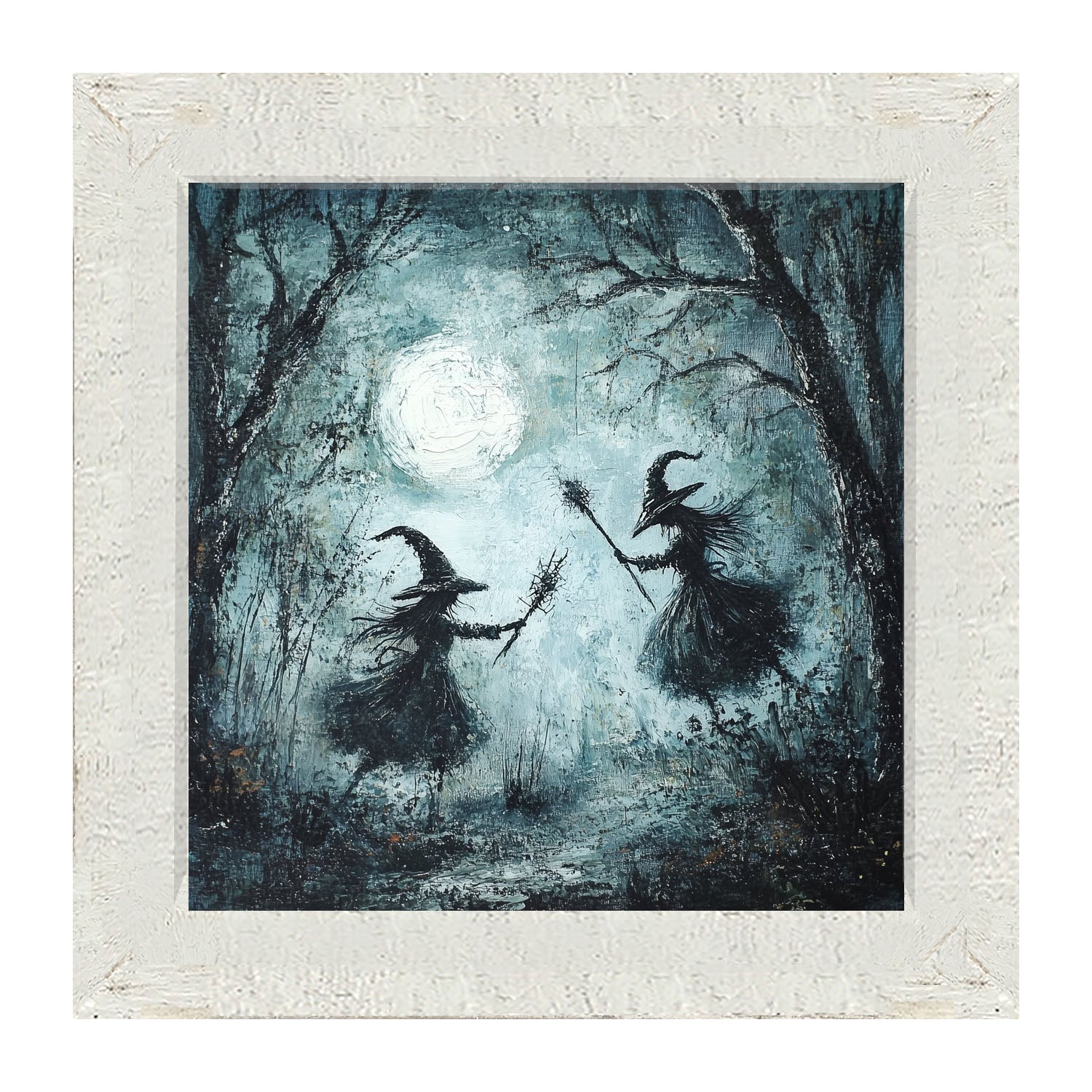 Witches at night - Framed art