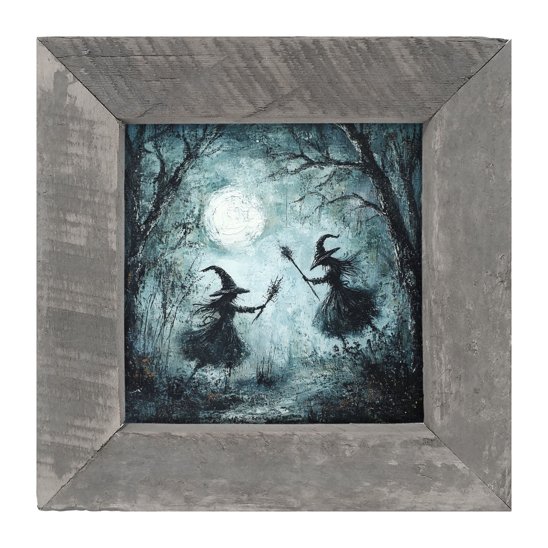 Witches at night - Framed art