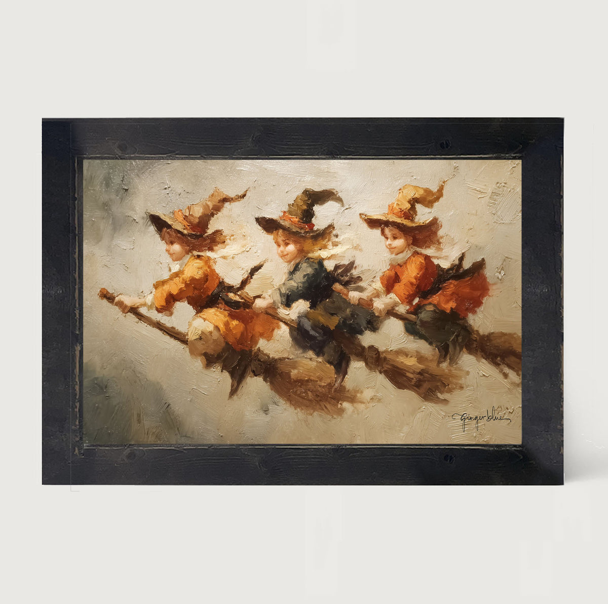 Three Witchy Children - Framed Art