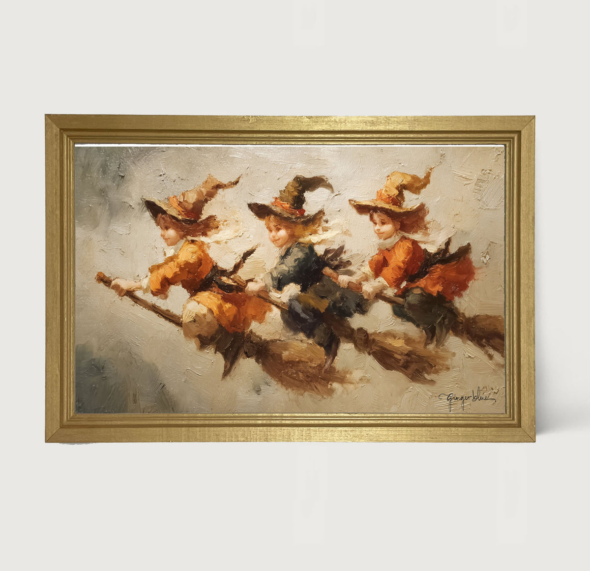 Three Witchy Children - Framed Art