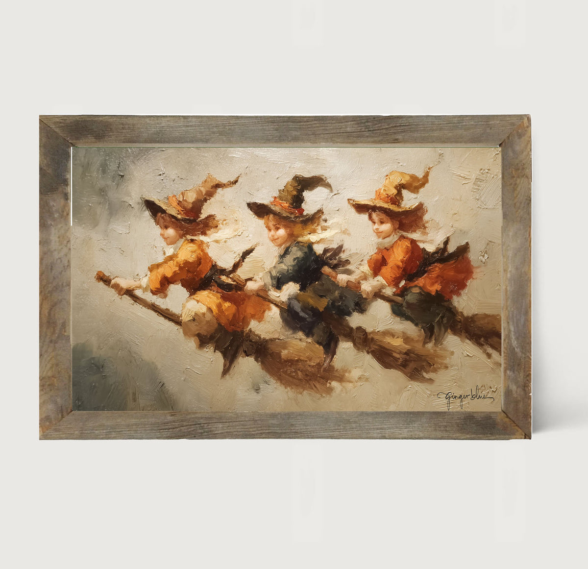 Three Witchy Children - Framed Art