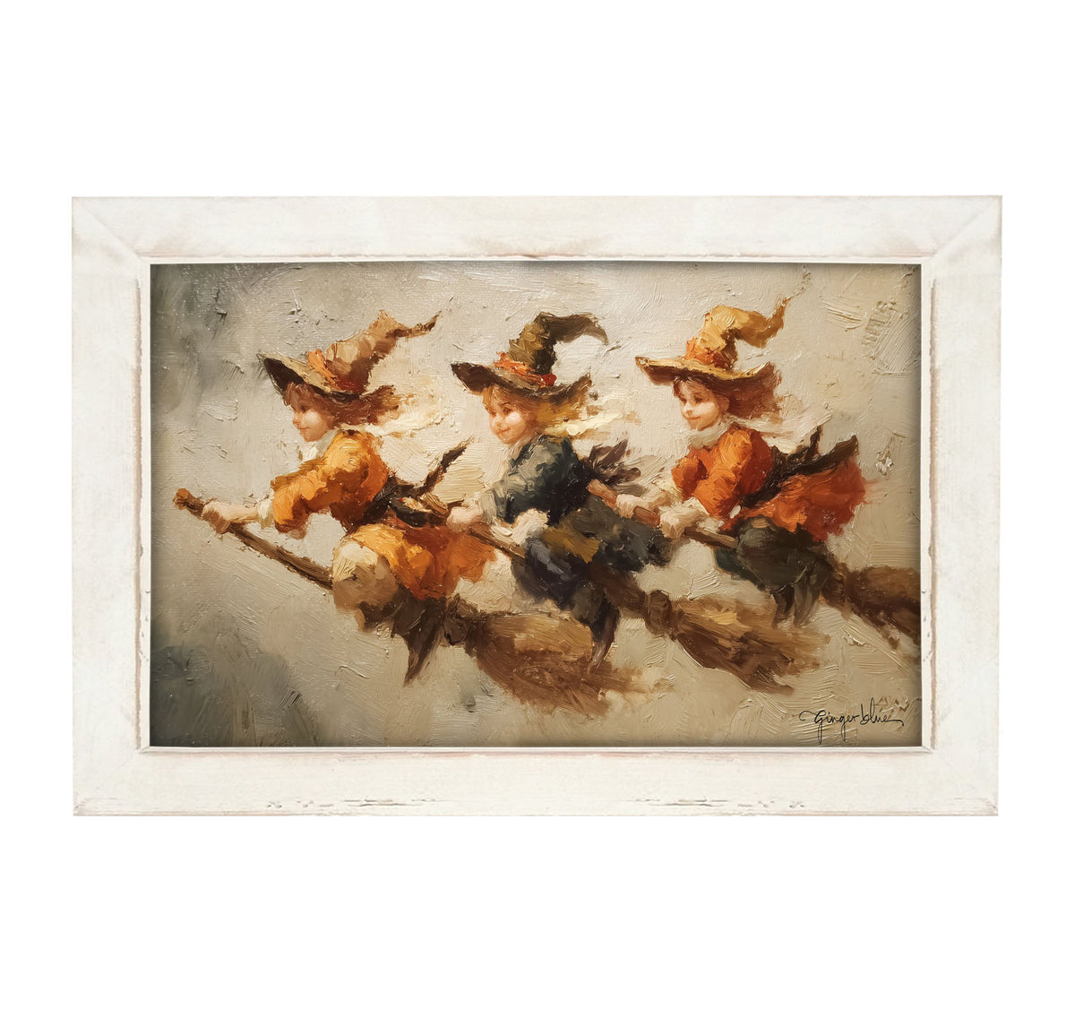 Three Witchy Children - Framed Art